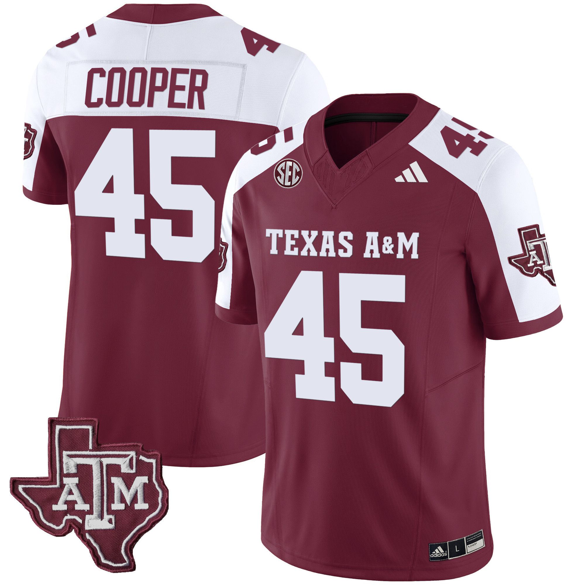 Men Texas A&M Aggies #45 Cooper Red 2024 Vapor Limited NCAA Jersey->indianapolis colts->NFL Jersey